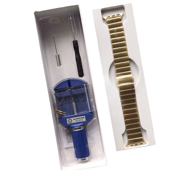 NEW GOLD Stainless Steel Metal Band Apple Watch 38/40/41mm Adjustable - Picture 14 of 15